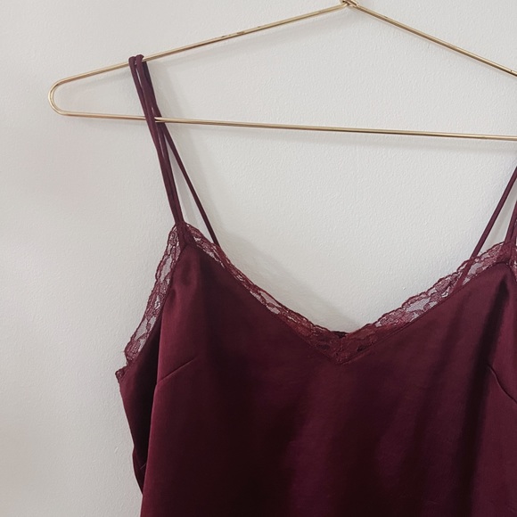Allsaints burgundy lace tank - Picture 2 of 2